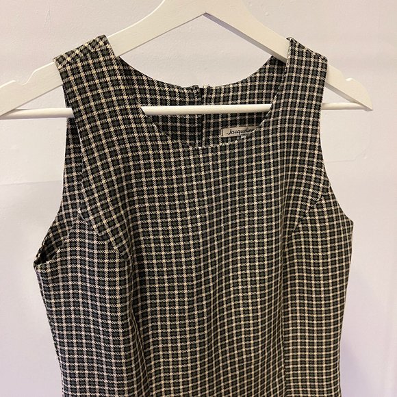Vintage Sleeveless Plaid Dress - Picture 3 of 4